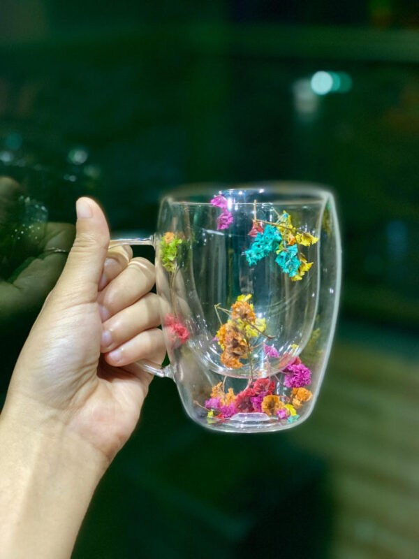 Floral Glass Mug