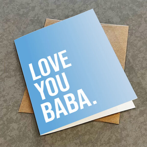 Love You Baba Card