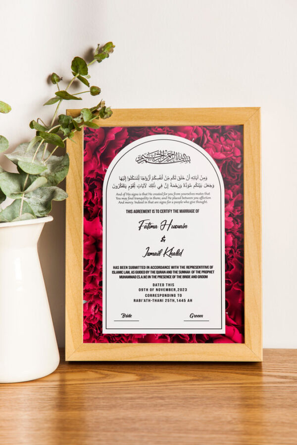 Rose Nikkah Certificate