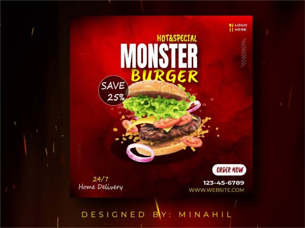 Monster Burger Ad